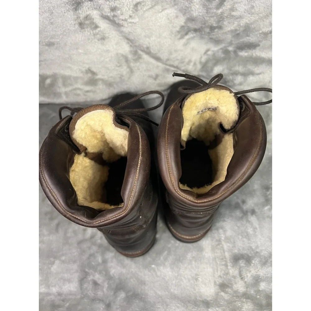 Chippewa Full sheep skin insulation made in USA Leather Soft Toe Size 13 Boots